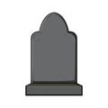 tomb headstone cartoon vector illustration Royalty Free Stock Photo