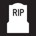 Tomb, headstone icon, vector illustration.