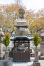 Tomb of Honda Tadatomo at Isshin-ji Temple in Tennoji, Osaka, Japan. Honda Tadatomo 1582-1615 was