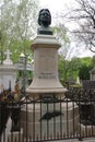 Tomb of Honore de Balzac in Pere Lachaise cemetery