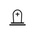 Tomb icon. Christian death symbol Royalty Free Stock Photo