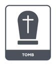 tomb icon in trendy design style. tomb icon isolated on white background. tomb vector icon simple and modern flat symbol for web Royalty Free Stock Photo