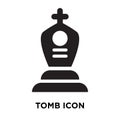 Tomb icon vector isolated on white background, logo concept of T