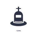 tomb icon on white background. Simple element illustration from history concept Royalty Free Stock Photo