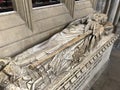 Tomb inside Wells Cathedral UK Royalty Free Stock Photo