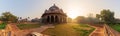 Tomb of Isa Khan in the Humayun's Tomb complex, New Dehli, India, panorama Royalty Free Stock Photo