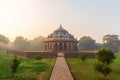 Tomb of Isa Khan, India, New Dehli, beautiful sunrise Royalty Free Stock Photo