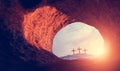 Tomb of Jesus Christ. Crucifixion And Resurrection. Religion, Easter theme Royalty Free Stock Photo