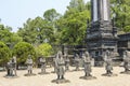 Tomb of Khai dinh,guardian statues,Hue, Vietnam Royalty Free Stock Photo
