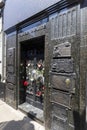 The tomb of Maria Eva Duarte de Peron, better known as Evita Peron at La Recoleta