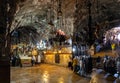 Tomb of Mary holy place in Church of the Sepulchre of Saint Mary, known as Tomb of Virgin Mary, near Jerusalem, Israel Royalty Free Stock Photo