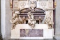 The tomb of Michelangelo at the Basilica of Santa Croce in Florence