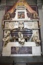 Tomb of Michelangelo di Lodovico Buonarroti Simoni in the Basilica of Santa Croce, Florence, Italy, Europe Royalty Free Stock Photo