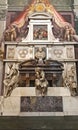 The tomb of Michelangelo di Lodovico Buonarroti Simoni in Santa Croce basilica in florence Royalty Free Stock Photo