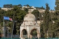 Tomb of Mujir al-Din at the Kidron Valley or King`s Valley between the Temple Mount and Mount of Olives in Jerusalem, Israel Royalty Free Stock Photo