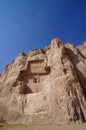 Tomb of Persian Kings Darius II at Naqsh-e Rustam in Shiraz, Ira Royalty Free Stock Photo