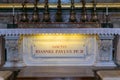 The Tomb of Pope John Paul II, St. Peter`s Basilica, Vatican, Italy Royalty Free Stock Photo