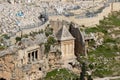 Tomb of of the priest Zechariah in the ancient jewish cemetery on Mount of Olives in Jerusalem, Israel. Royalty Free Stock Photo