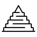 Tomb pyramid icon outline vector. Ancient egypt