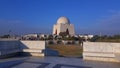 The Tomb of the Quaid-e-Azam. jinnah mausoleum. Beautiful and ionic. Mausoleum of Quaid. Jinnah park Royalty Free Stock Photo