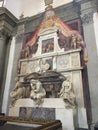 Tomb of Michelangelo Buonarroti, Basilica of Santa Croce, Florence Royalty Free Stock Photo