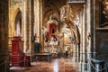 Tomb of Saint John of Nepomuk in St. Vitus Cathedral Interior at Prague Castle - Prague, Czech Republic Royalty Free Stock Photo