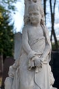 Tomb sculpture of a girl Royalty Free Stock Photo