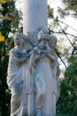 Tomb sculpture of three women Royalty Free Stock Photo