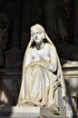 Tomb sculptures in the Monumental Cemetery at the Leaning Tower of Pisa