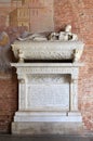 Tomb sculptures in the Monumental Cemetery at the Leaning Tower of Pisa