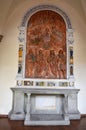 Tomb sculptures in the Monumental Cemetery at the Leaning Tower of Pisa