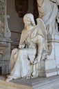 Tomb sculptures in the Monumental Cemetery at the Leaning Tower of Pisa