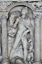 Tomb sculptures in the Monumental Cemetery at the Leaning Tower of Pisa