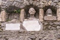 Tomb with three funeral niches in Pompeii, Italy Royalty Free Stock Photo