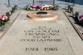 Tomb of the Unknown Soldier beneath the Arc de Triomphe in Paris, France