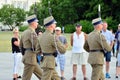 Tomb of the Unknown Soldier, Pilsudski Square. Changing the guard at the grave of an unknown soldier, Royalty Free Stock Photo