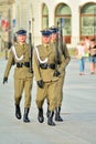 Tomb of the Unknown Soldier, Pilsudski Square. Changing the guard at the grave of an unknown soldier, Royalty Free Stock Photo