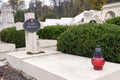 Tomb of the Unknown Soldier in Polish military cemetery Cmentarz Orlat in Lychakiv Cemetery in western ukrainian city Lviv