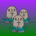 tombs cemetery, grave halloween Royalty Free Stock Photo