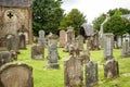 Tombs in a church cemetery