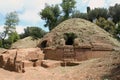 Tombs of etruscan necropolis