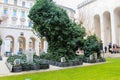 Tombs in the gardens of the Jewish synagogue in Budapest Royalty Free Stock Photo