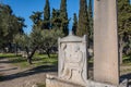 Tombs in Kerameikos, the cemetery of ancient Athens in Greece