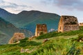 Medieval tombs in City of Dead near Eltyulbyu, Kabardino-Balkaria, Russia