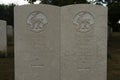 Tombs in Normandy. Graves of British soldiers in the Commonwealth cemetery of Bayeaux, Normandy, France.