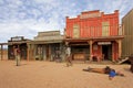 TOMBSTONE, ARIZONA, USA, MARCH 4, 2014: Actors playing the O.K. Corral gunfight shootout in Tombstone, Arizona, USA on Royalty Free Stock Photo