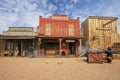 TOMBSTONE, ARIZONA, USA, MARCH 4, 2014: Actors playing the O.K. Corral gunfight shootout in Tombstone, Arizona, USA on Royalty Free Stock Photo