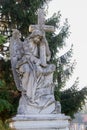 A tombstone at the cemetery