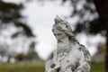 Tombstone Closeup with Moss and Grime Royalty Free Stock Photo