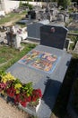 Tombstone of the Dutch painter Corneille in Auvers-sur-Oise, France